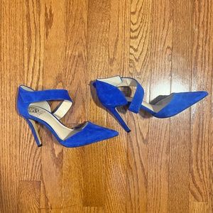 Vince Camuto royal blue stiletto heels with ankle strap size 7.5